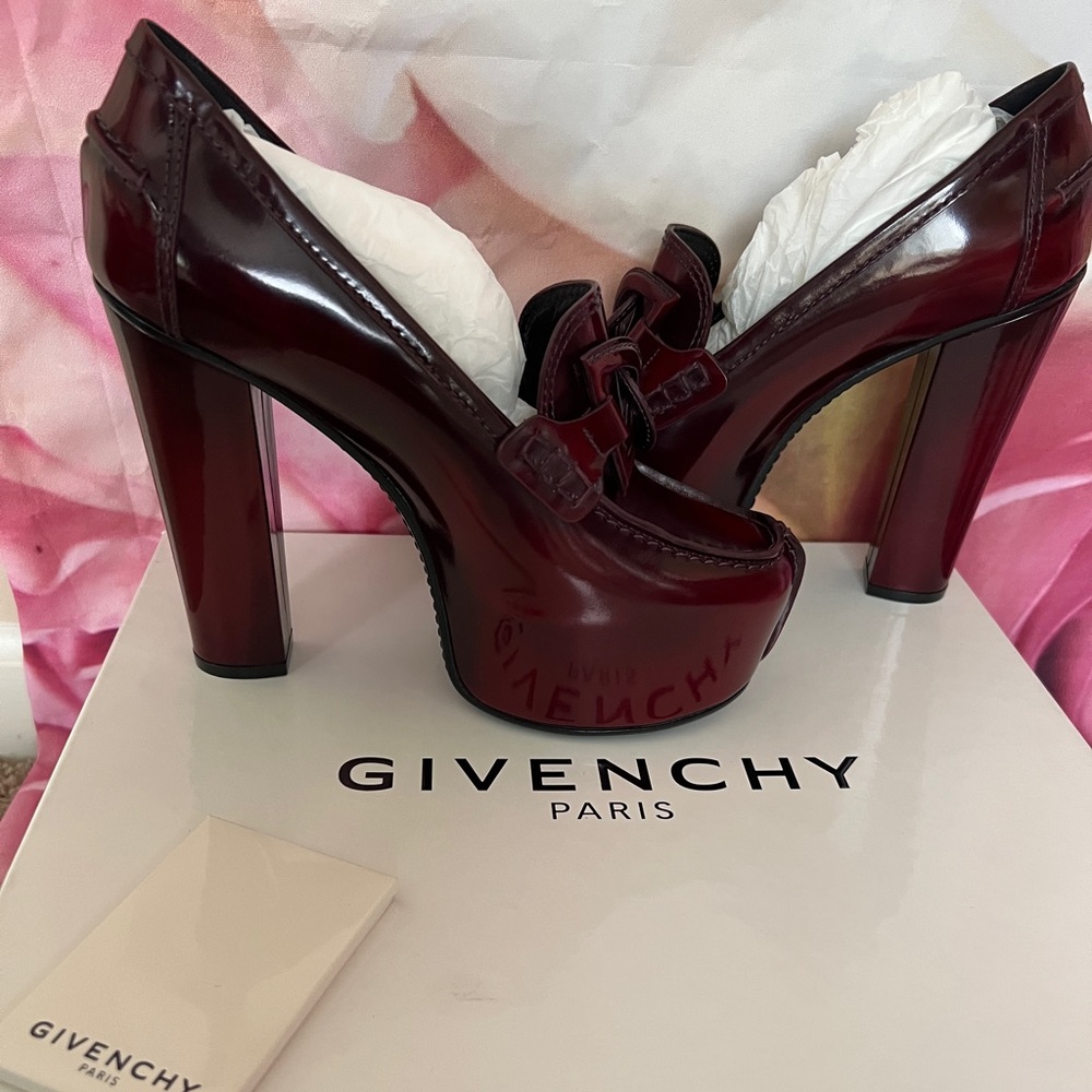 Givenchy Brown Platform Loafers - Brand new with tags, shoe bags and box. Size 7 - Picture 3 of 4